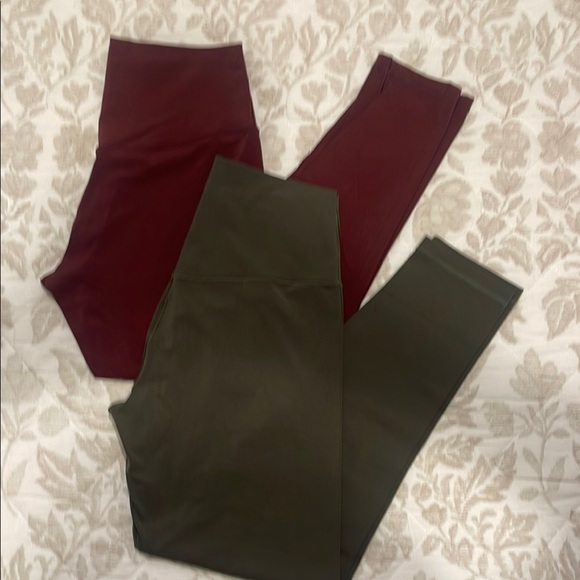 Aerie Burgundy and Olive Leggings - Picture 1 of 10